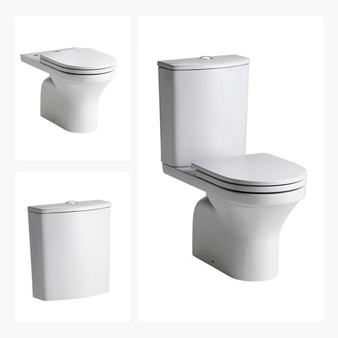 JUEGO INODORO, TAPA Y MOCHILA FERRUM LINEA VARESE descarga a 25 cms. 000