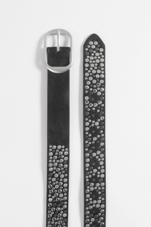 Cinturón tachas rock negro