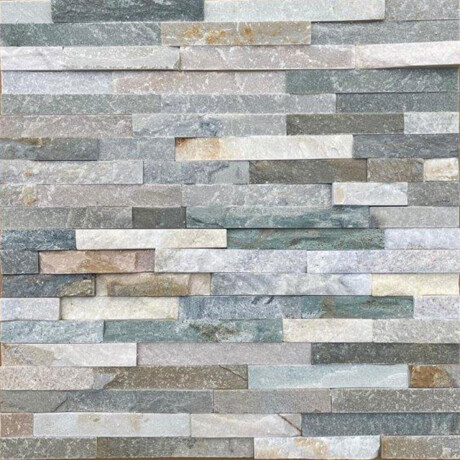 Piedra Rustica Encastre 15X60 Gama De Gris Y Beige 000