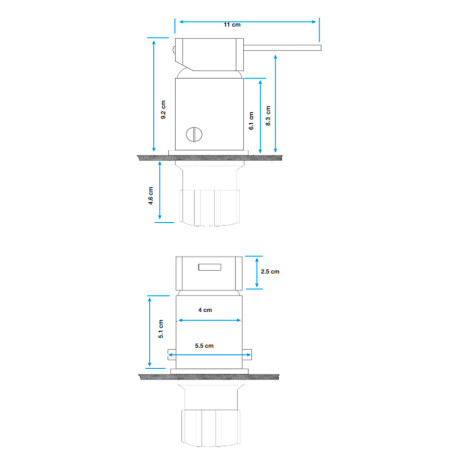 Griferia De Bidet Monocomando Cromo Aqualia Palermo 000