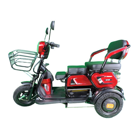 Triciclo Eléctrico con Respaldo 1200W Fashion ROJO