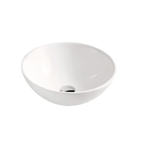 Bacha Circular De Loza Blanca Para Apoyar 28.5Cm Diam X 11.5 Prof 000