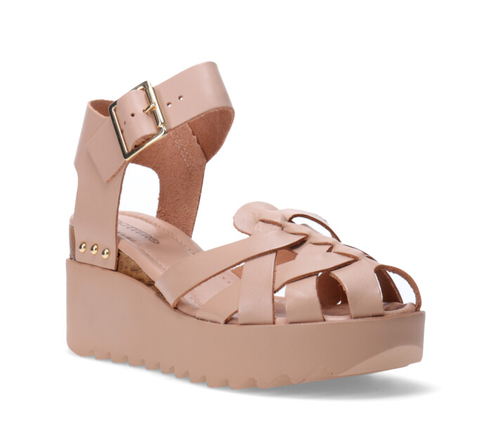 Sandalia de Mujer Bottero tiras c/hebilla Marrón - Marrón Claro