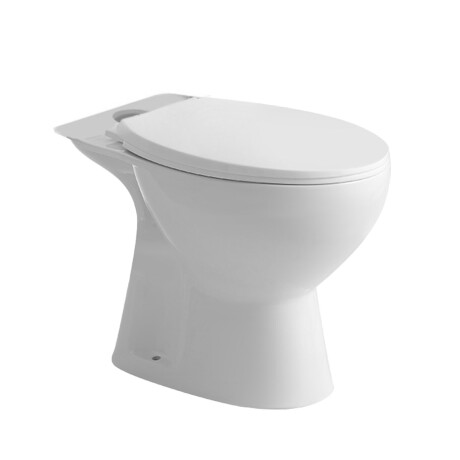 INODORO LARGO 64X36.5CM CON TAPA CIERRE SUAVE BLANCO BRILLO BLANCO