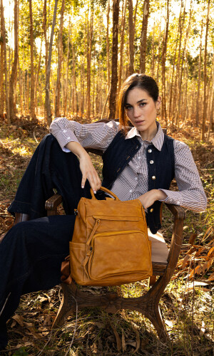 MOCHILA ANCONA MOSTAZA