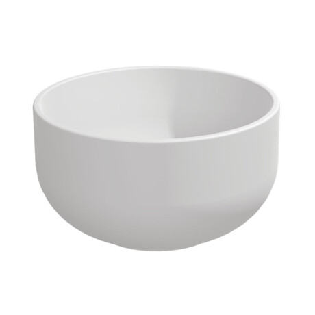 Bacha redonda de loza blanca mate para apoyar 42 diá 000