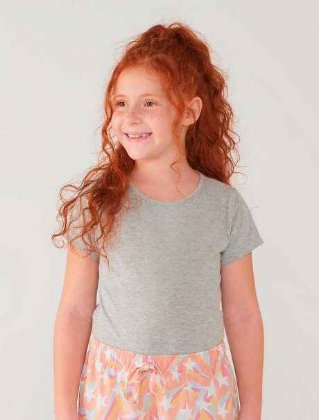 CAMISETA BÁSICA INFANTIL GRIS