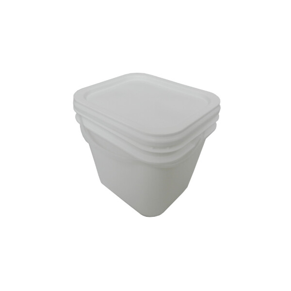 BALDE INDUSTRIAL BLANCO RECTANGULAR CON TAPA 3.6 LTS. BALDE INDUSTRIAL BLANCO RECTANGULAR CON TAPA 3.6 LTS.