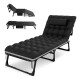 Silla Reclinable Camping Cama Acolchonada Plegable Jardin Negro