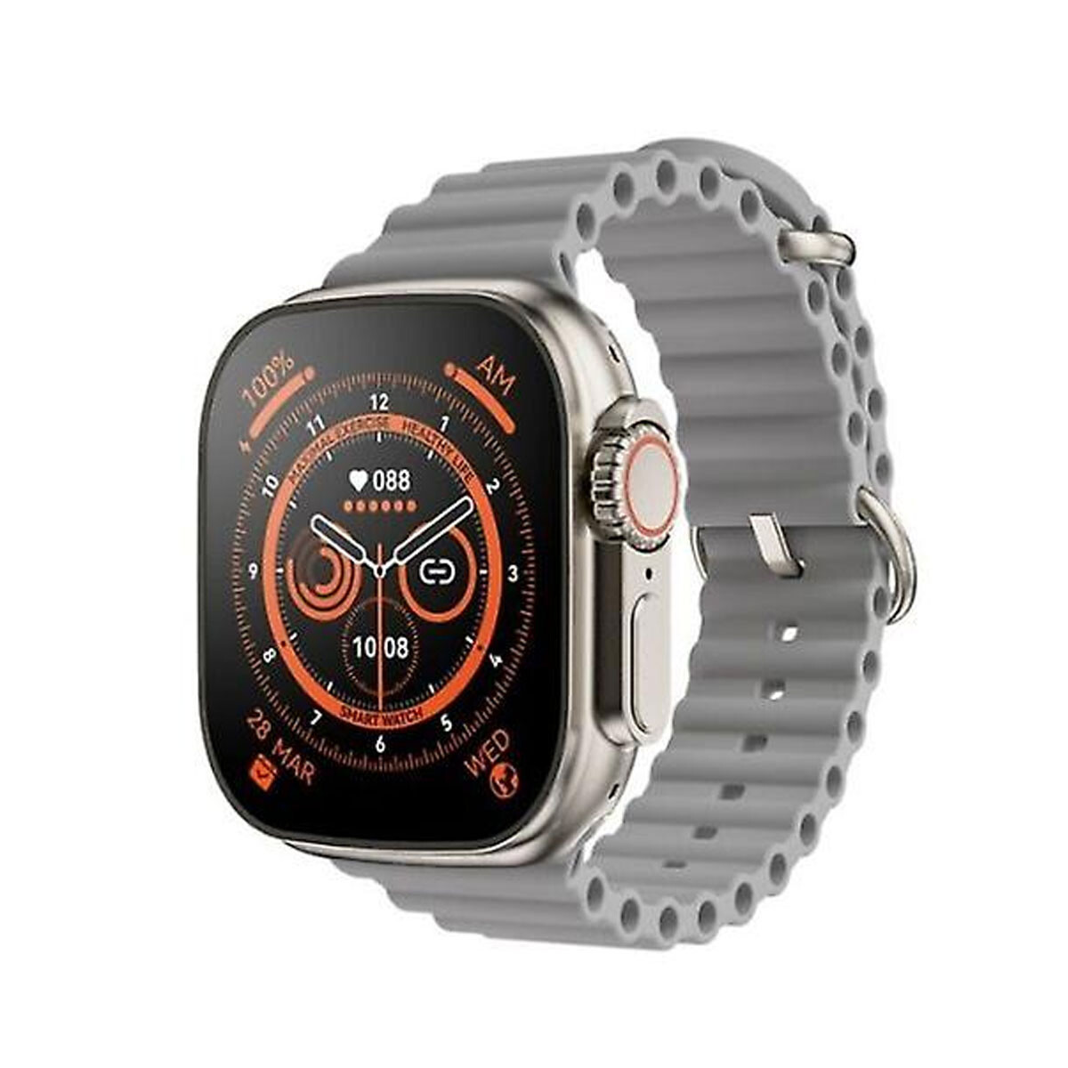 Reloj smartwatch S8 sport BT pantalla táctil 1.44" color GRIS 