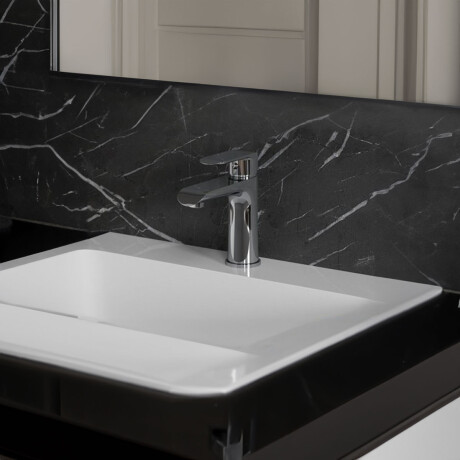 Lavatorio Bajo Monocomando Cromo Con Apertura En Frio - Alassio GRIS