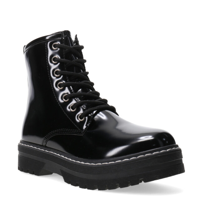 Bota de Niña MINI Miss Carol LEAVEN acordonada Negro (Charol)