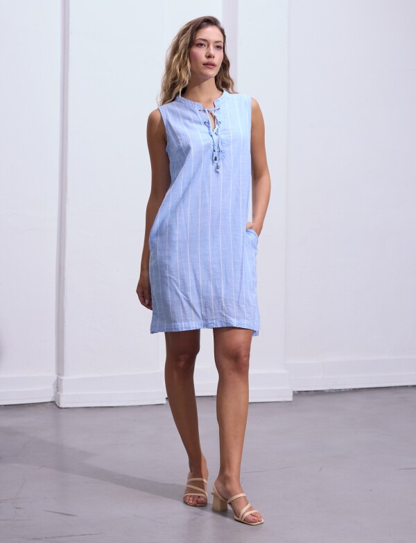 Vestido Cordel CELESTE/MULTI