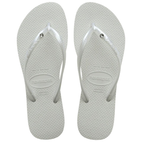 Ojotas Havaianas Slim Crystal Swarovski II Blanco