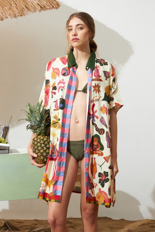 Túnica Beach blanco