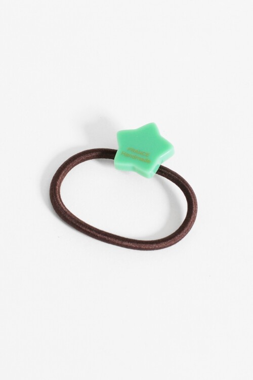 Gomita de pelo estrella verde