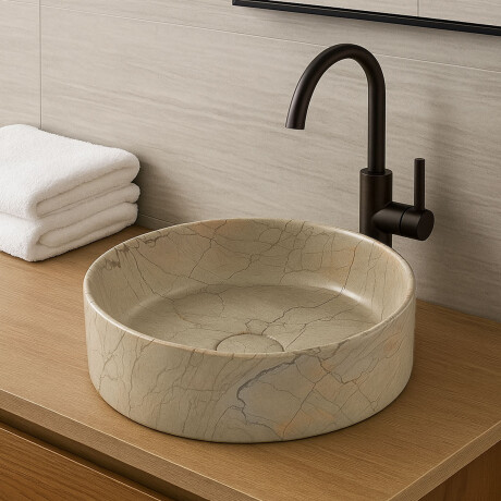 BACHA DE APOYO, MARMOLADA,36X36X12.5, con válvula. 000