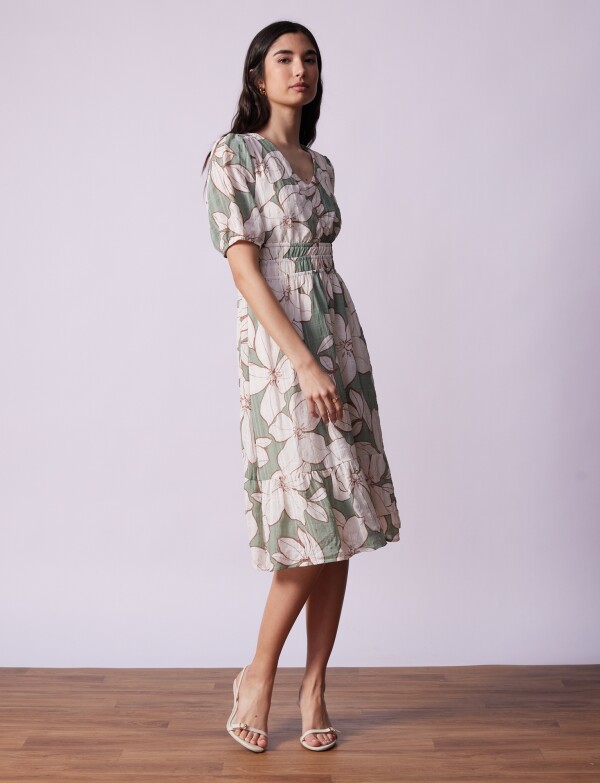 Vestido Flores VERDE/MULTI