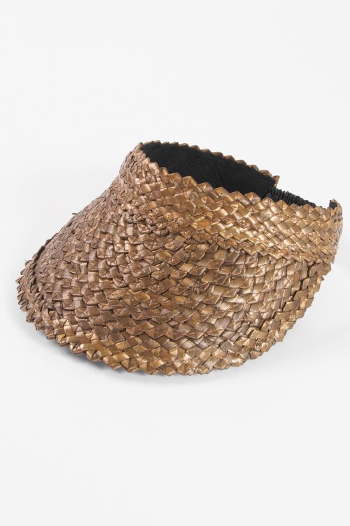 Visera papiro entrelazada marrón