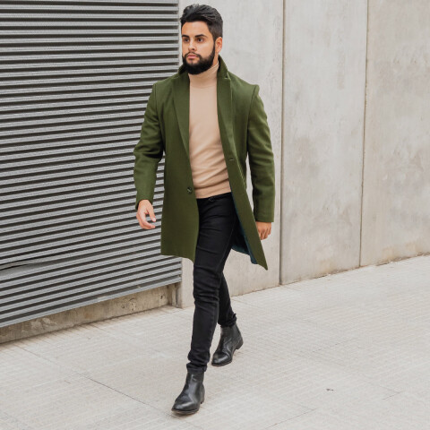 Tapado de lana Verde oliva