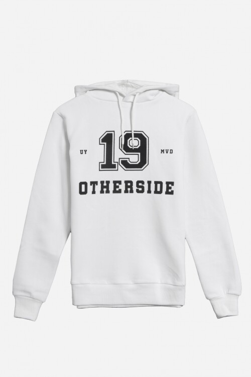 Hoodie estampado - UNISEX BLANCO