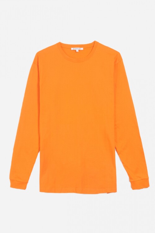 Remera básica m/l NARANJA