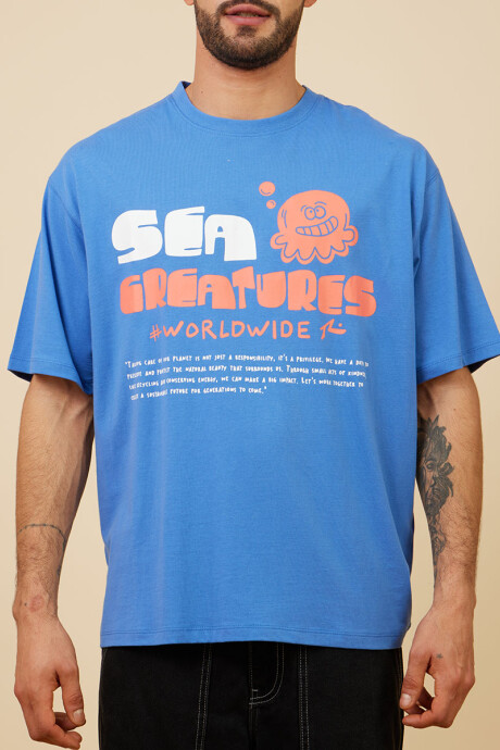 T-SHIRT SAGAMI RUSTY Azul