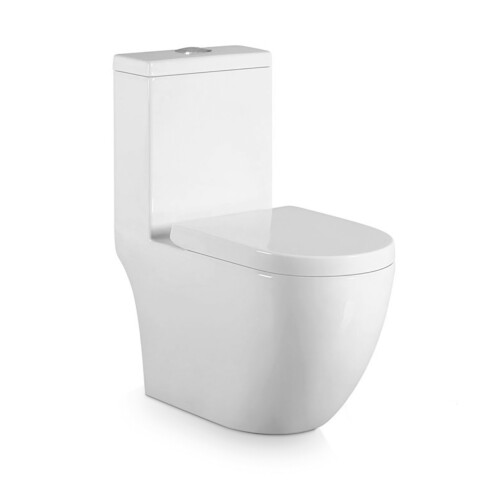 Inodoro Con Mochila Y Tapa Cierre Suave, Una Pieza,Aqualia Linea Bridal Descarga 25 Cm. 000
