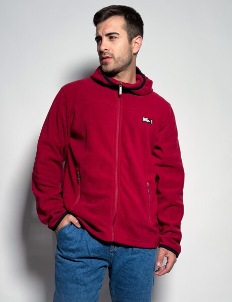 Campera de micropolar con capucha Tadeo Bordo