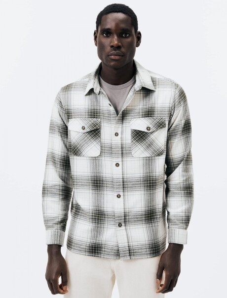 CAMISA MANGA LARGA DE RAYAS VERDE