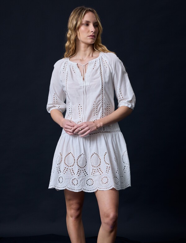 Vestido Broderie BLANCO