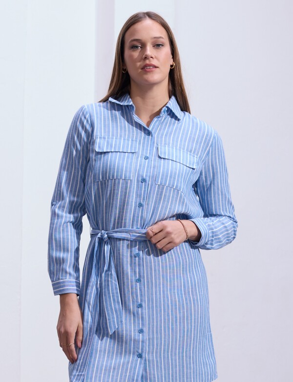 Vestido Camisero AZUL/MULTI