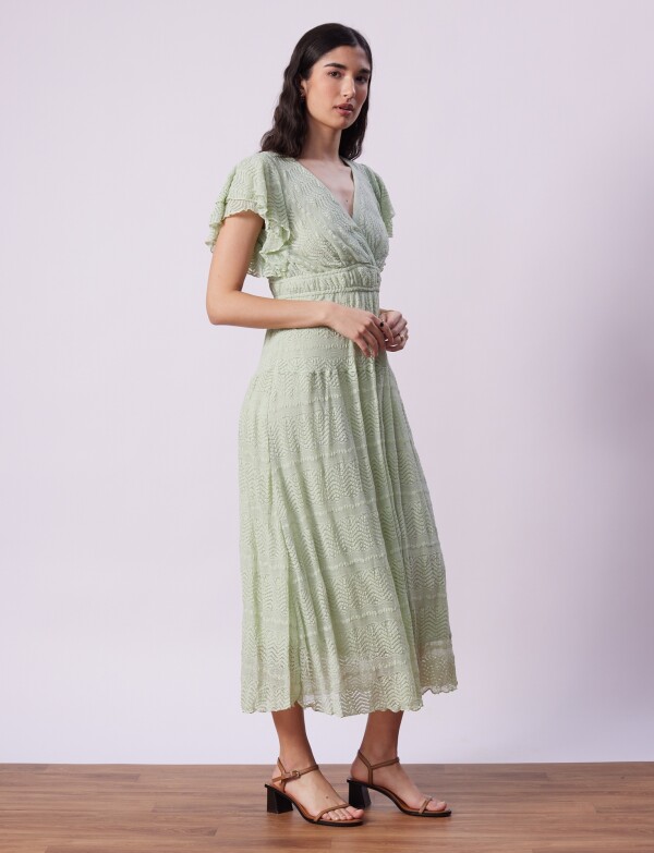 Vestido Calado VERDE AGUA