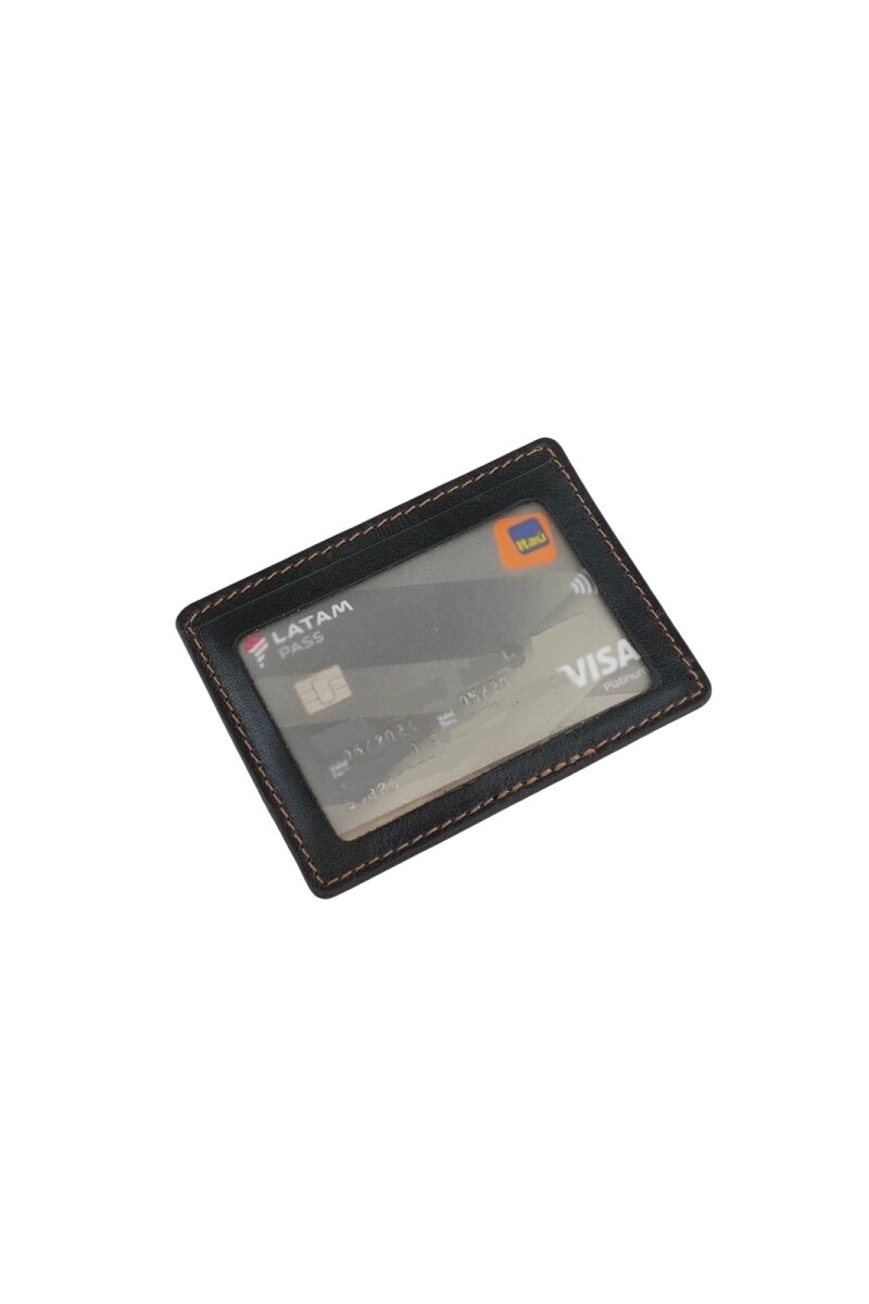 Porta documentos con visor Negro