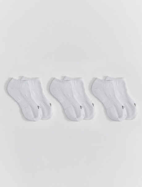 KIT CON 3 PARES DE MEDIAS ELASTIZADAS BLANCO