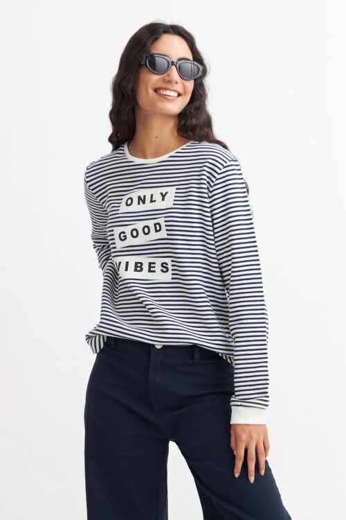 Remera estampada BLANCO Y NEGRO