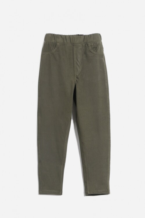 Jogger gabardina VERDE OLIVA