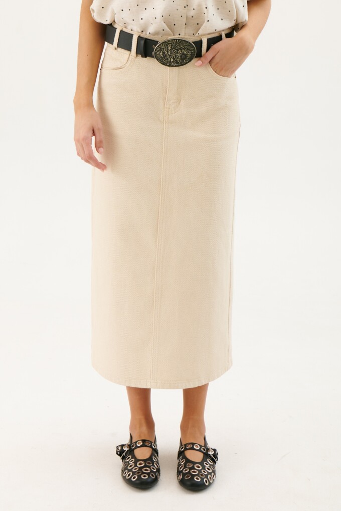 FALDA FIT COTTON NATURAL