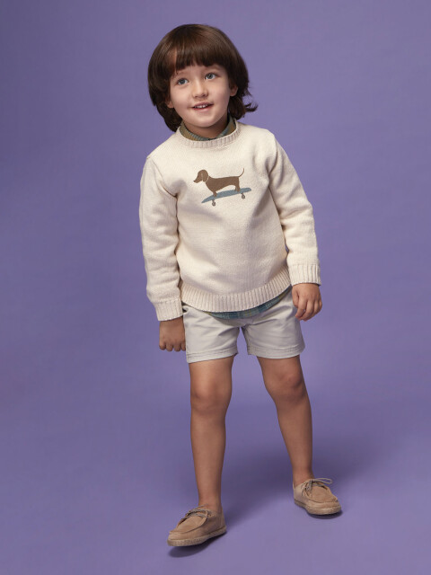 Pantalon Con Cinturilla Elastica Gris