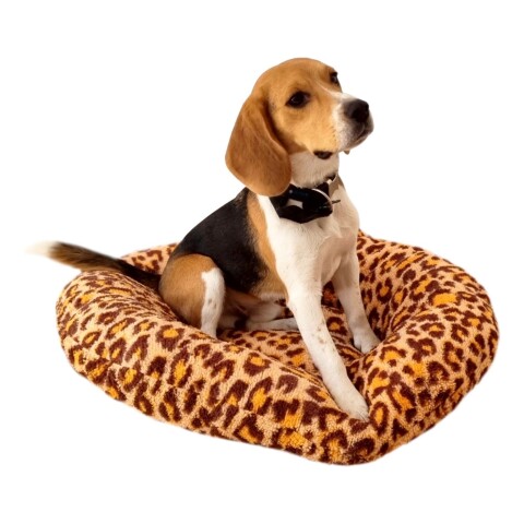 Cama Colchon Perro Gato Grande Redondo Puff Comodo 60 Cm Variante Diseño Animal Print
