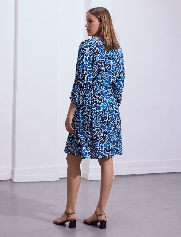 Vestido Esc V AZUL/MULTI