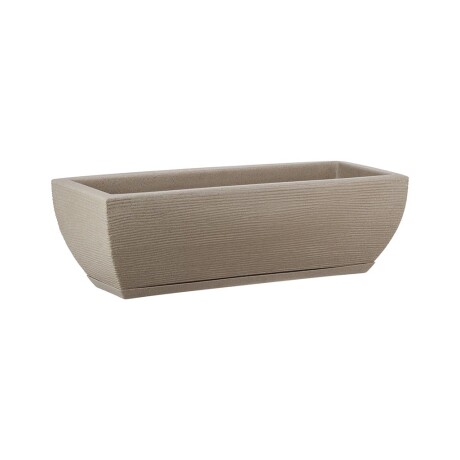 MACETA 48X16CM AMSTERDA GRAPHITO EFECTO PIEDRA BEIGE BEIGE
