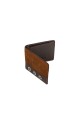 Billetera con cierre interior para billetes Marron