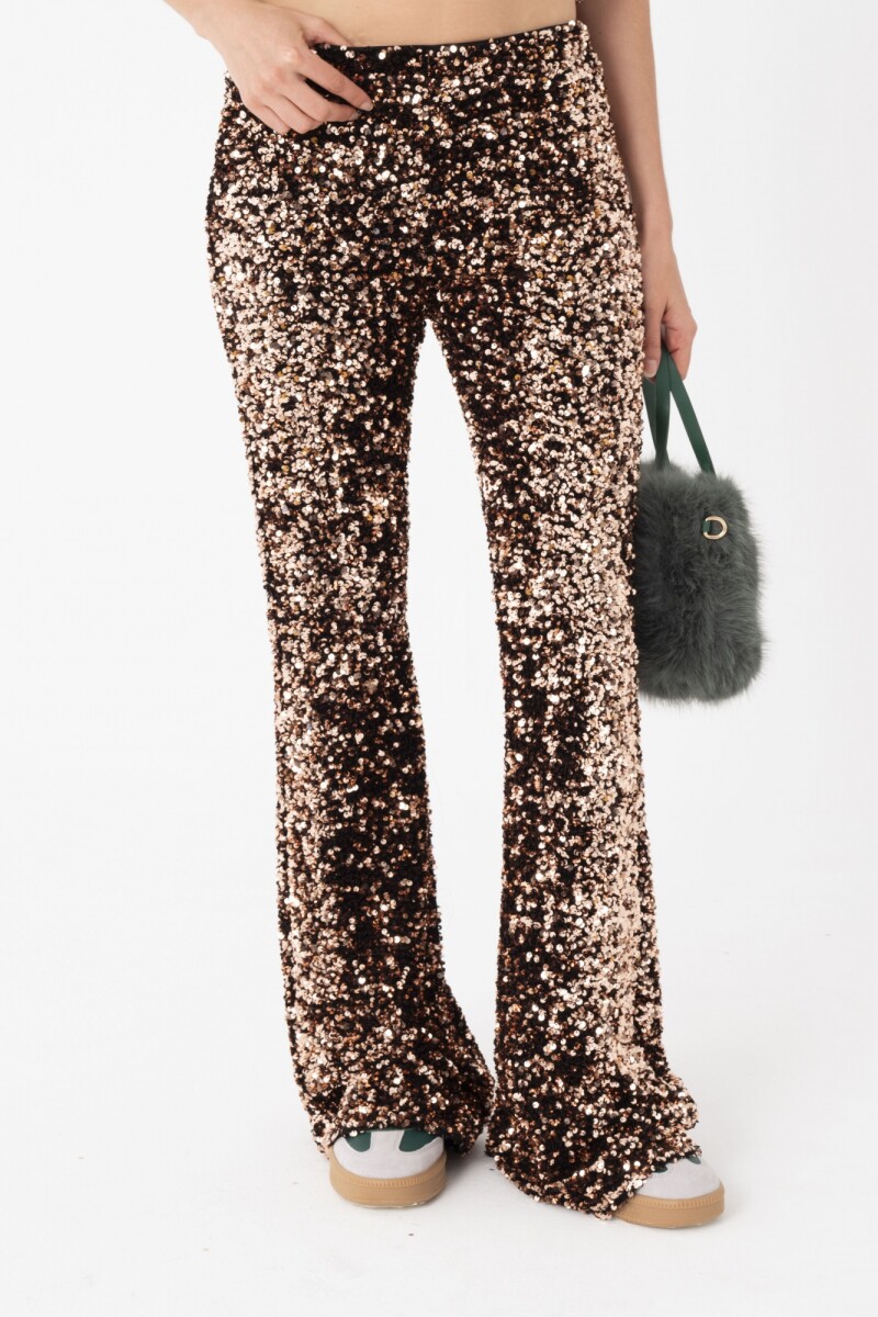 Pantalón flare Cobre