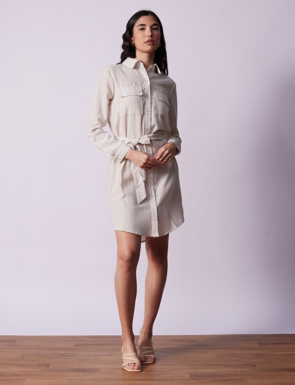 Vestido Camisero BEIGE/MULTI