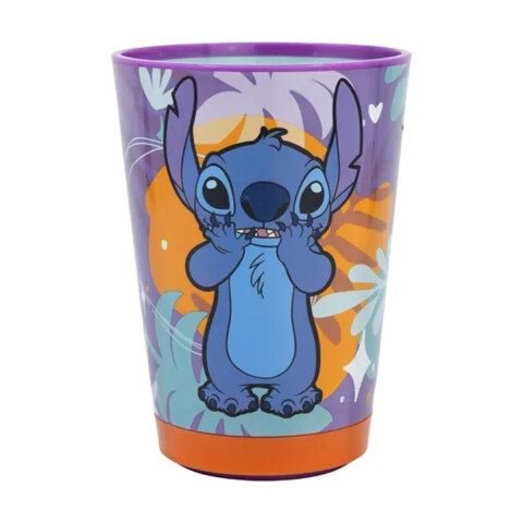 Vaso Plástico Antivuelco Stitch 470 ml U