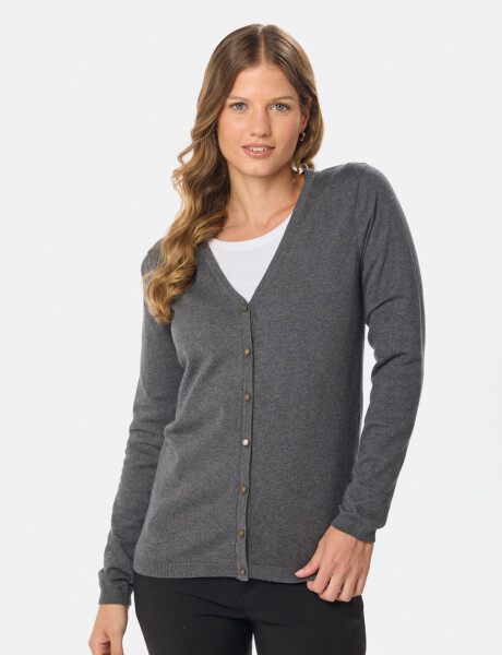 CARDIGAN CLÁSICO Gris Oscuro