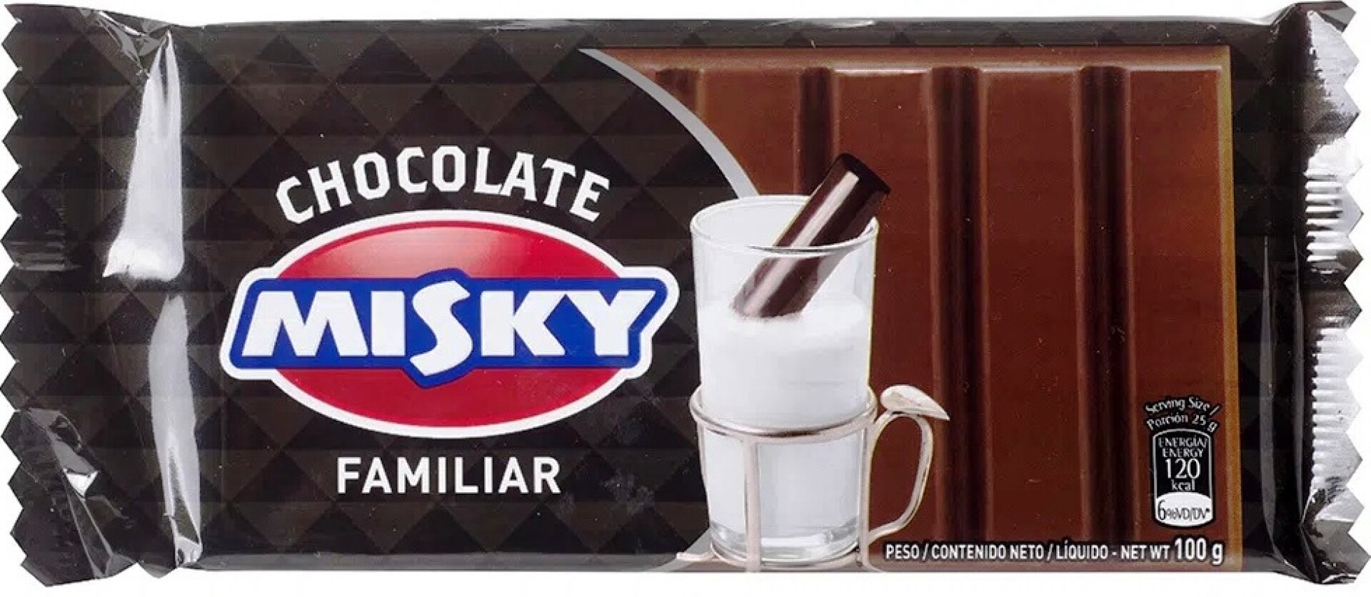 TABLETA CHOCOLATE P/TAZA MISKY 100G AMARGO 