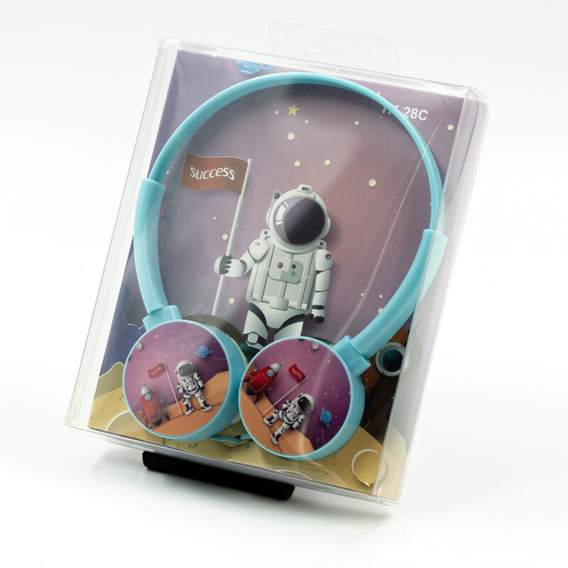 Auriculares con cable TK28C vincha ajustable diseño astronauta Auriculares con cable TK28C vincha ajustable diseño astronauta