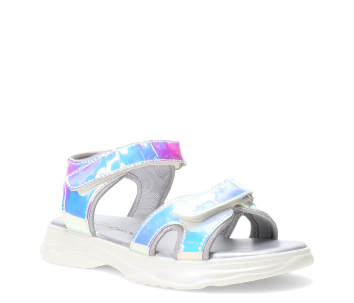 Sandalia de Niña MINI Miss Carol PRAIRE metalizada Plateado